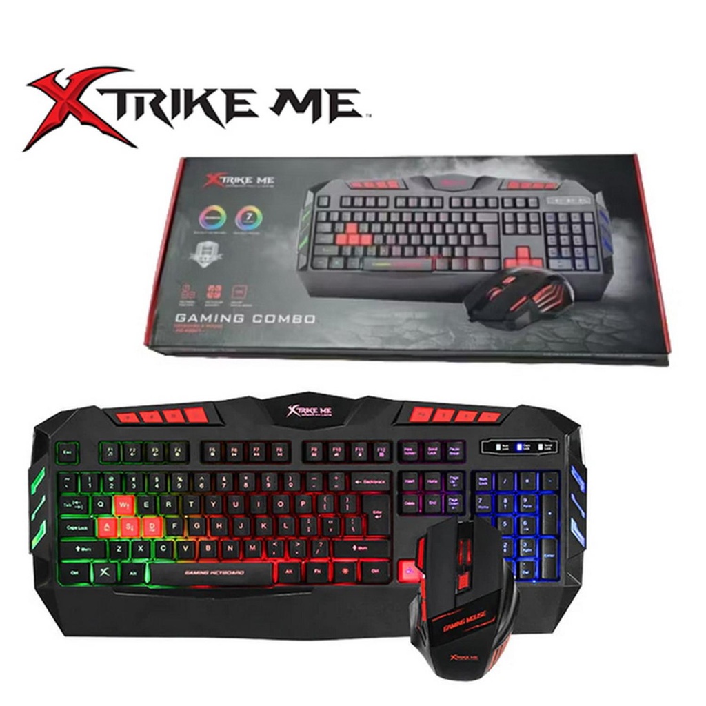 KIT TECLADO Y MOUSE GAMING XTRIKE