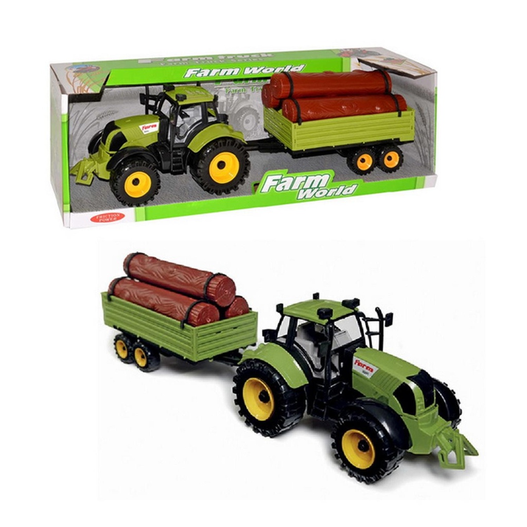 TRACTOR CON REMOLQUE Y LEÑA [B1815878]