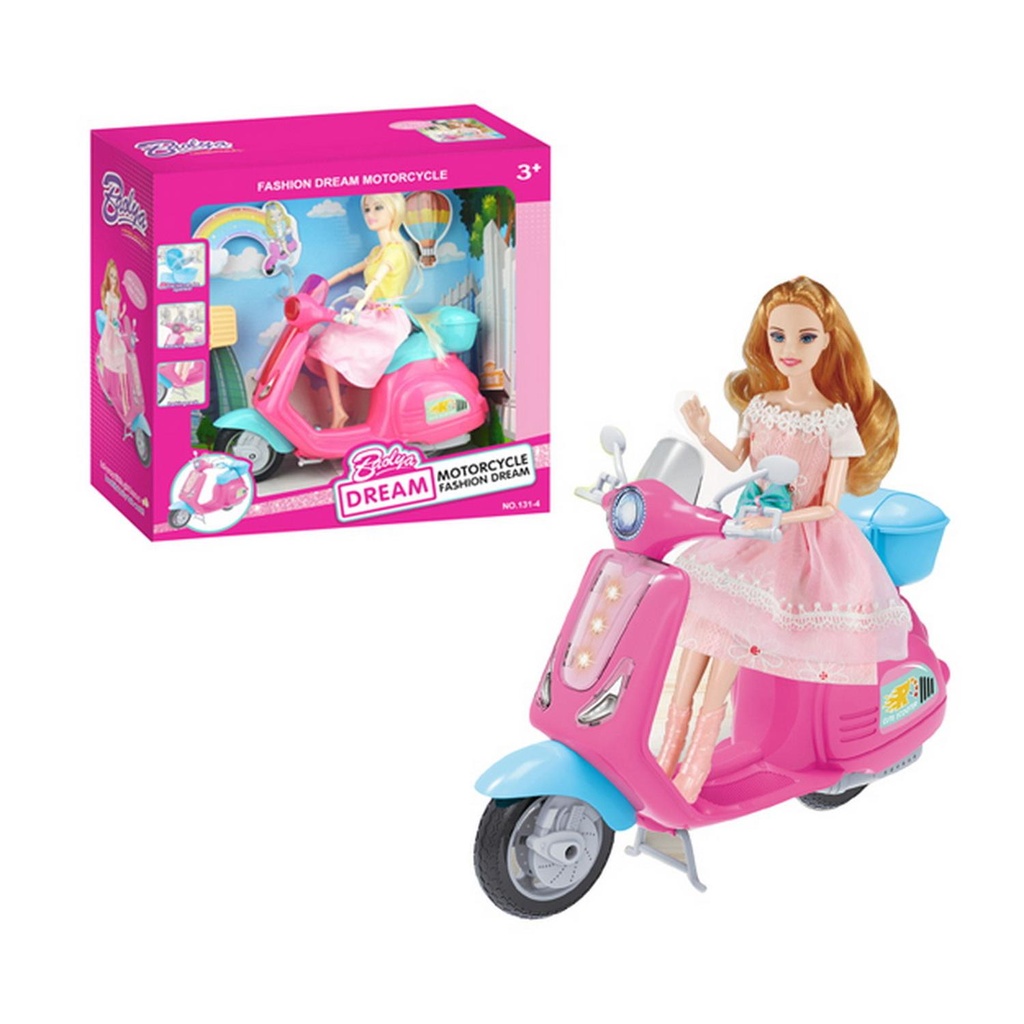 MUÑECA CON MOTO