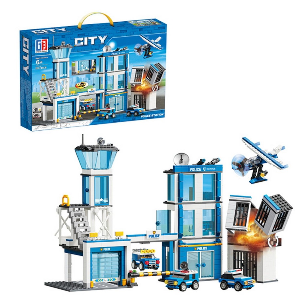 BLOQUES PARA ARMAR ESTACION POLICIA 807 PCS.