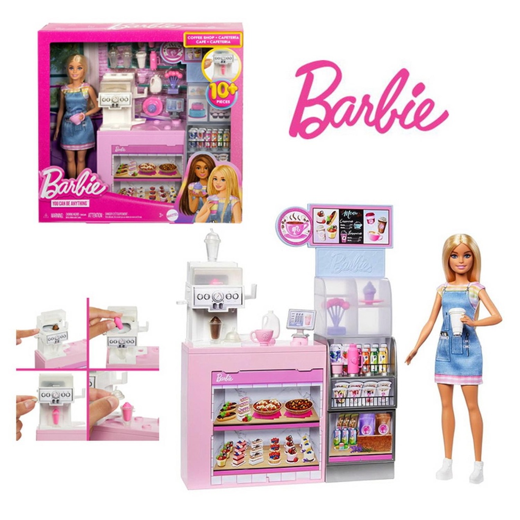 BARBIE PROFESIONES SET DE JUEGO DIVERSION EN LA CAFETERIA