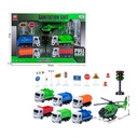 SET CAMIONES DE SERVICIOS Y HELICOPTERO