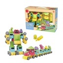 BLOQUES DE GOMA ROBOT-TREN DINO