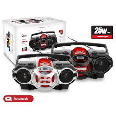 RADIO FM/USB BLACK RECARGABLE MICROLAB