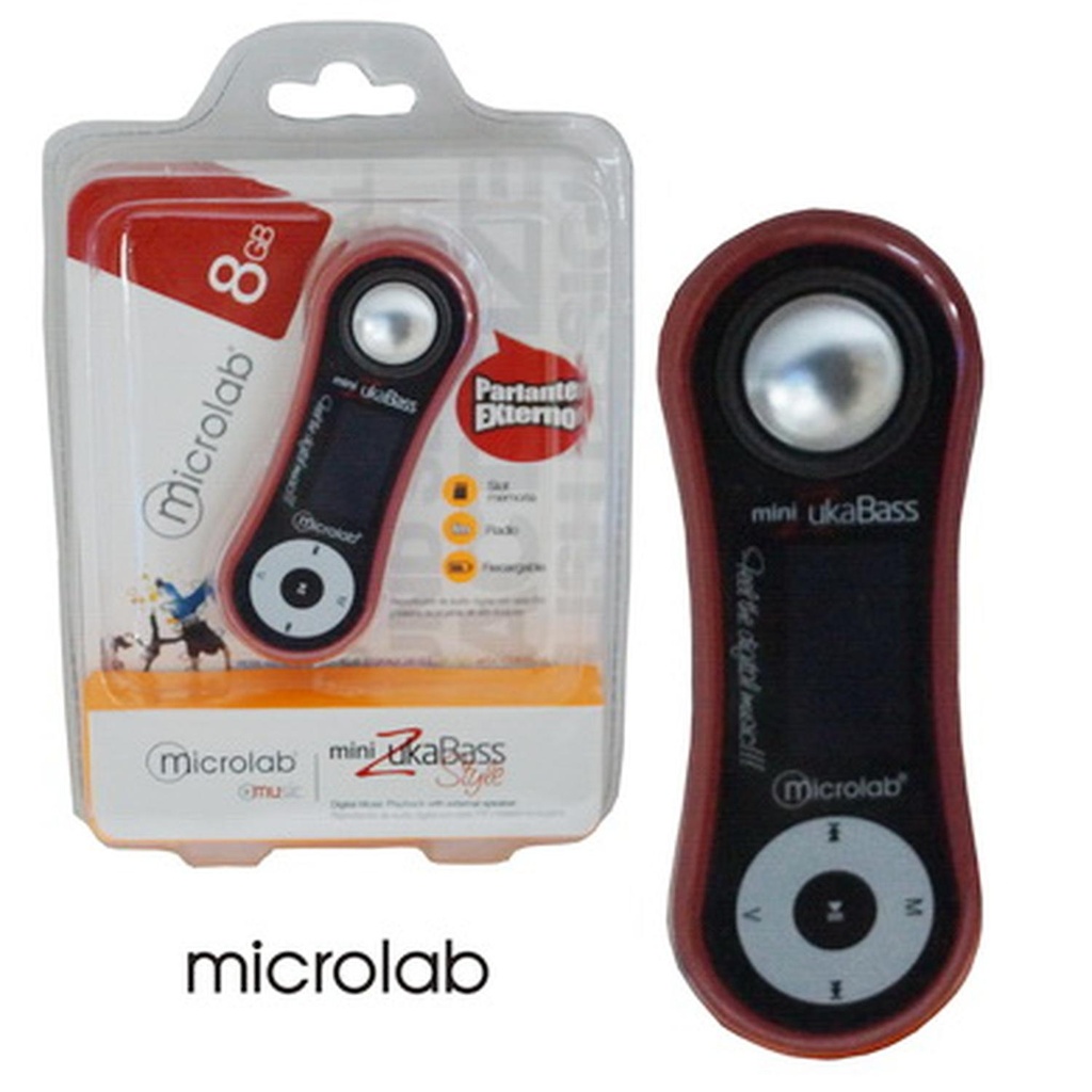 MP3 C/PARLANTES ZUCABASS ROJO MICROLAB