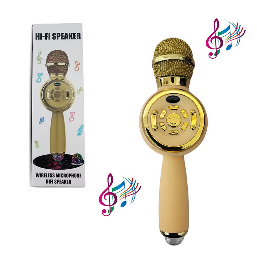 MICRÓFONO KARAOKE BLUETOOTH CON LUZ DISC