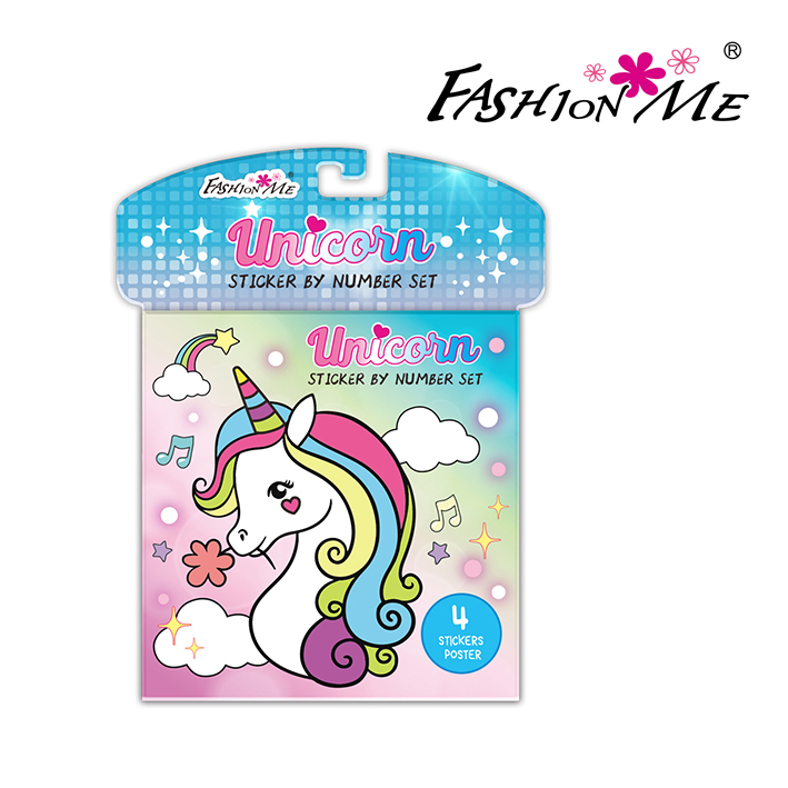 LIBRETA UNICORNIO CON NUMEROS Y STICKERS