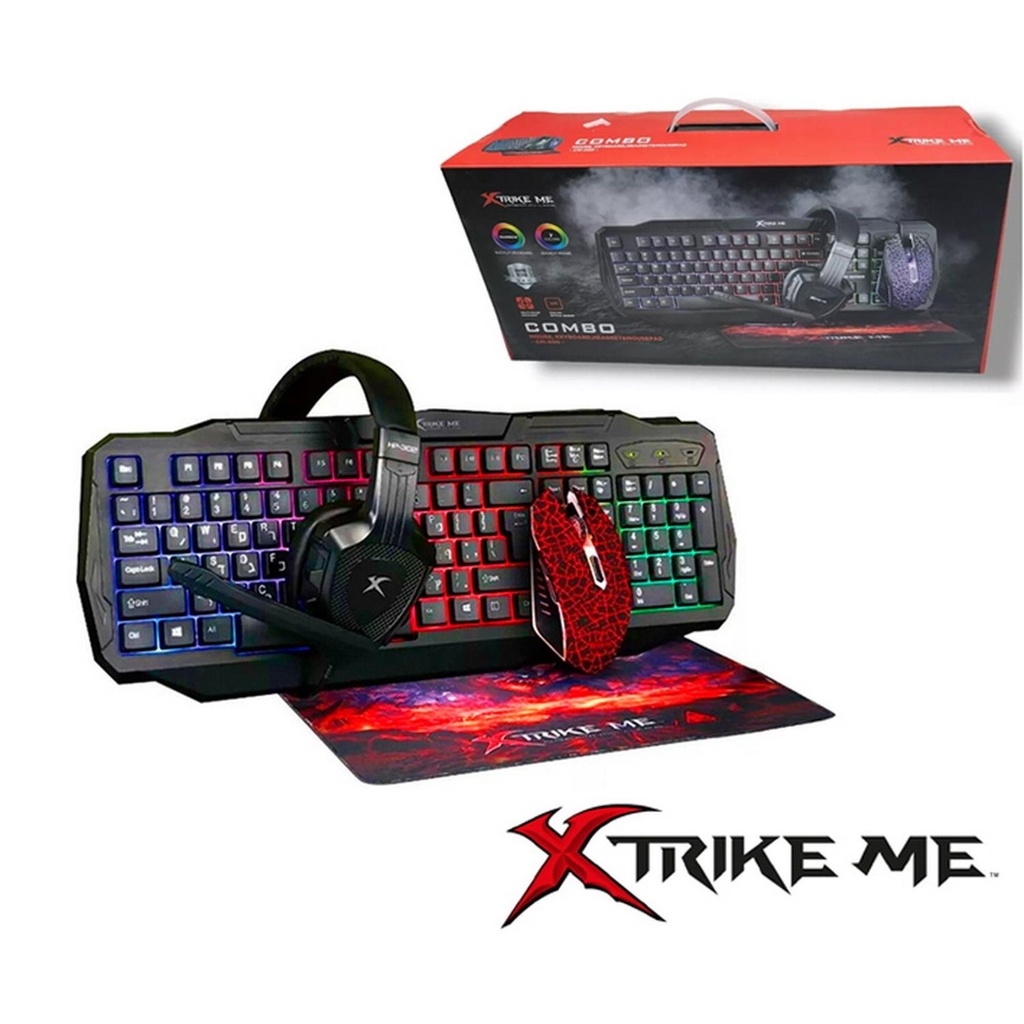 KIT TECLADO+MOUSE+AUDIFONO+MOUSEPAD