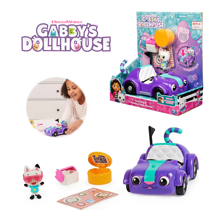 GABBY DOLLHOUSE AUTO CARLITA Y PANDY