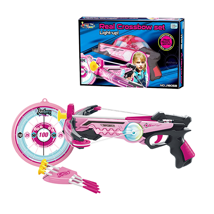 BALLESTA CON LUCES Y FLECHAS PINK       