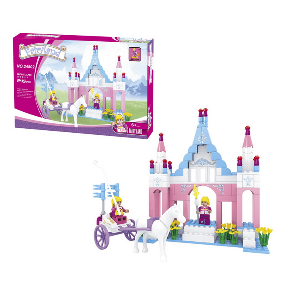 BLOQUES ARMAR CASTILLO PRINCESA CON CARRO 249 PCS.