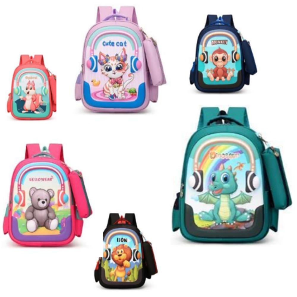 MOCHILA 3D CON ESTUCHE SURTIDAS