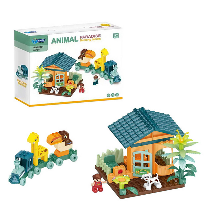 BLOQUES INFANTIL CON TREN 86 PCS,