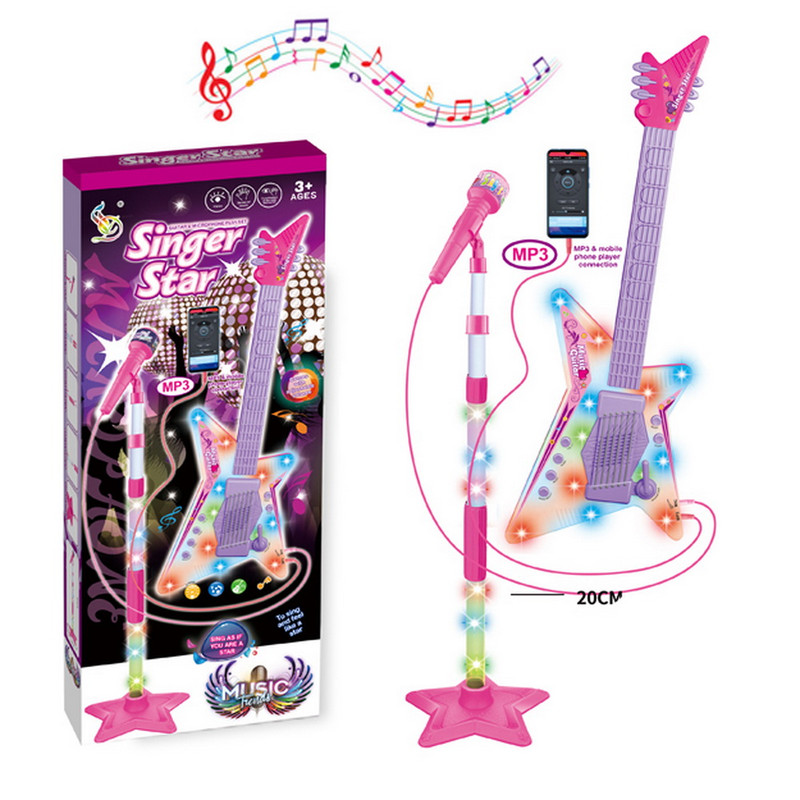 GUITARRA CON MICROFONO Y LUCES