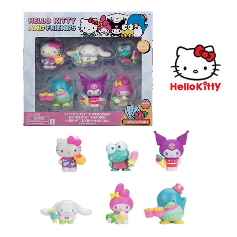 HELLO KITTY PACK DE 6 FIGURAS