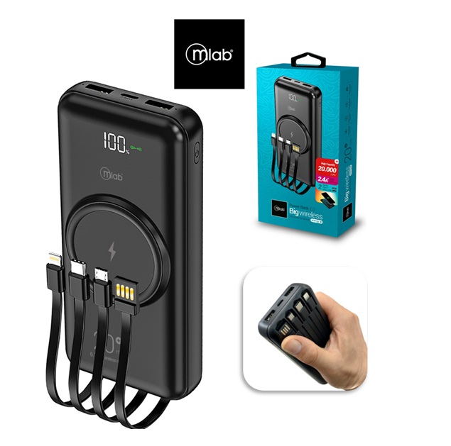 POWERBANK INALAMBRICA 20.000 mAh CARGADOR PORTATIL