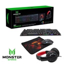 KIT GAMER 4 EN 1 MONSTER GAMES